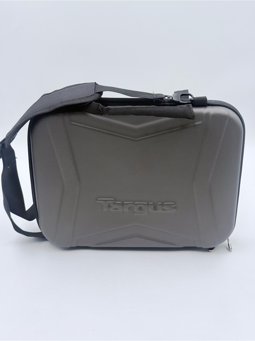 Targus Hard Shell Laptop Tablet Carrying Case Gray 13x10 Travel w/Shoulder Strap